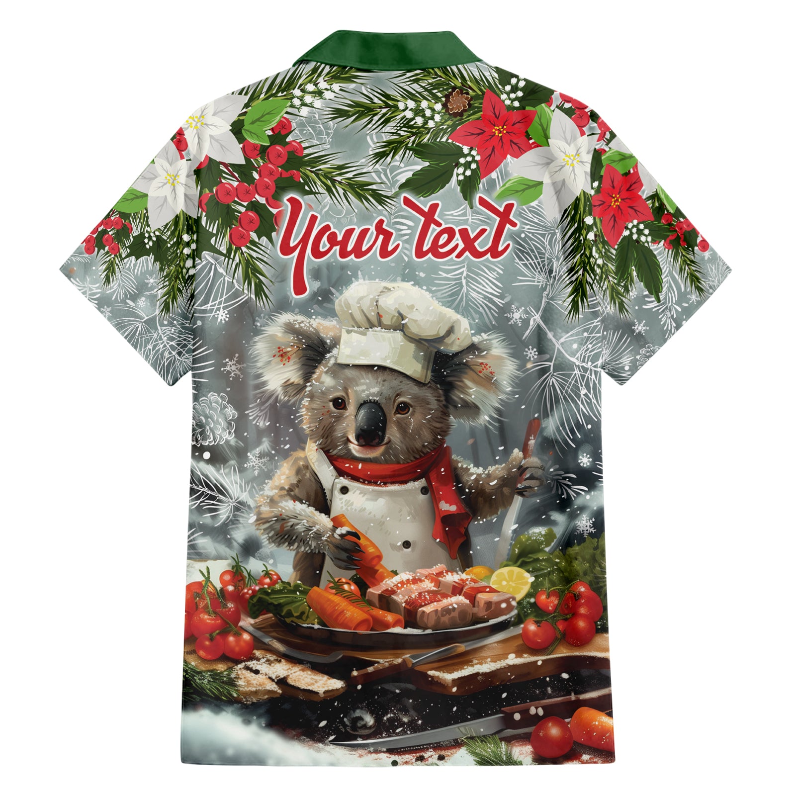 Personalised Koala Chef Christmas in July Hawaiian Shirt - Vibe Hoodie Shop