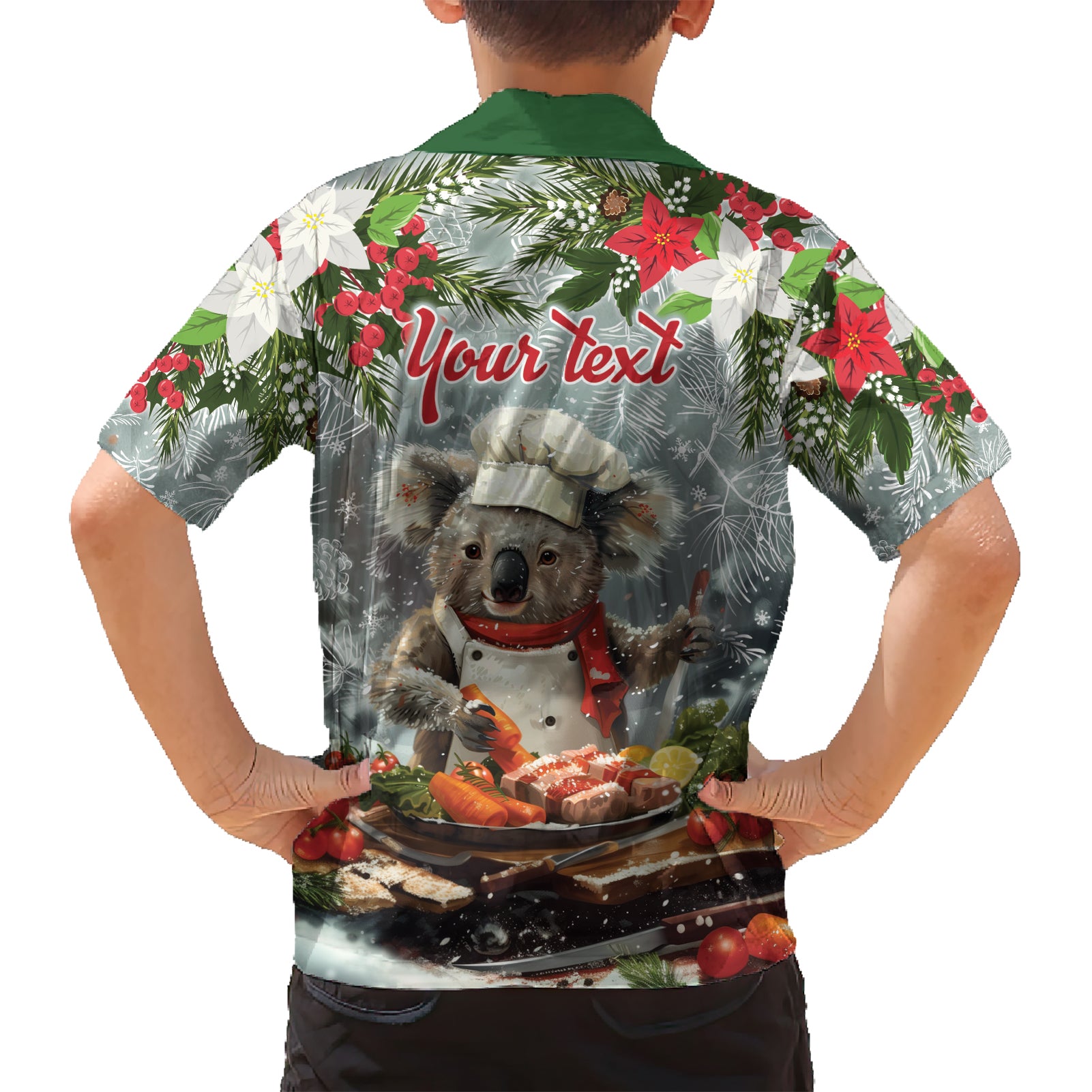 Personalised Koala Chef Christmas in July Hawaiian Shirt - Vibe Hoodie Shop