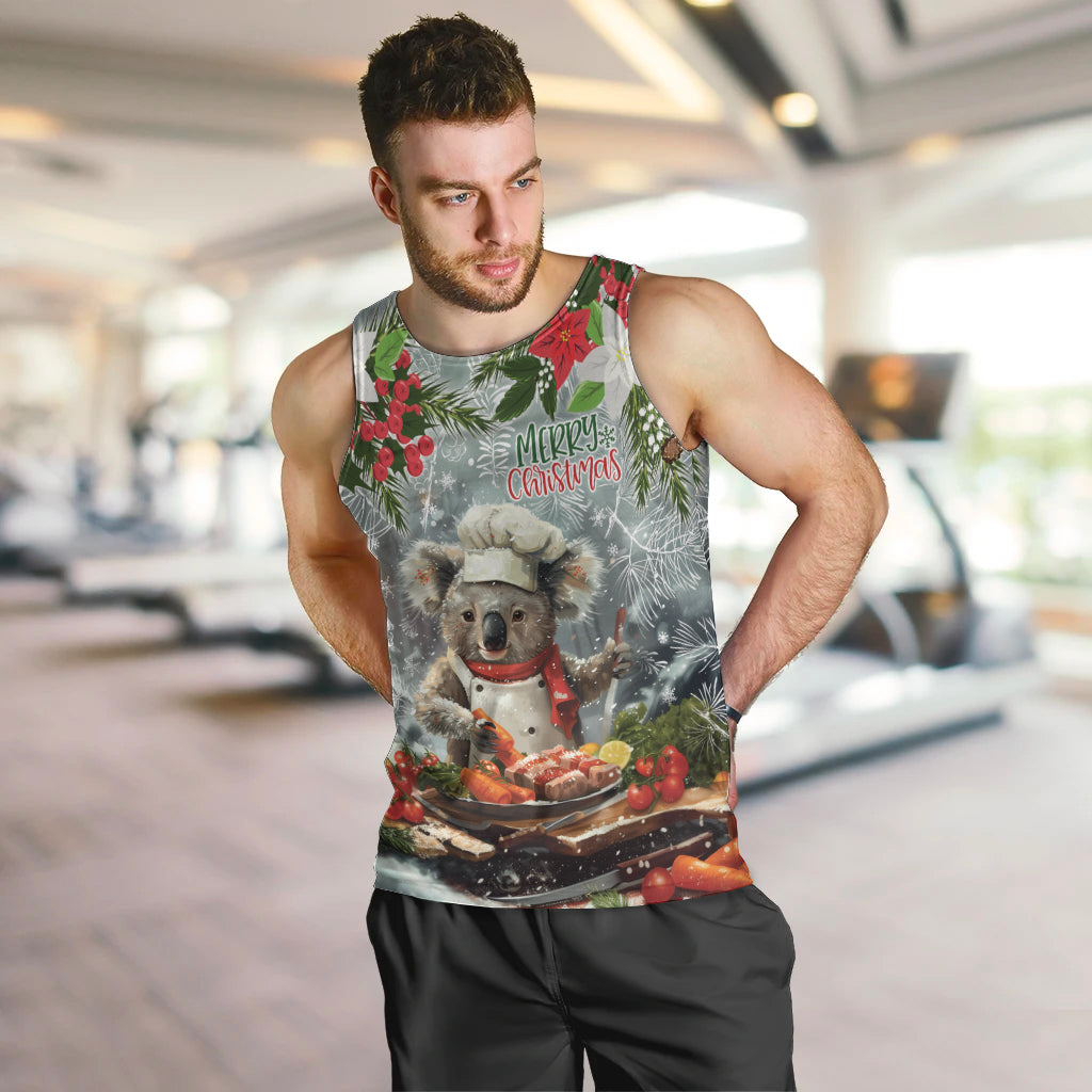 Personalised Koala Chef Christmas in July Men Tank Top - Vibe Hoodie Shop