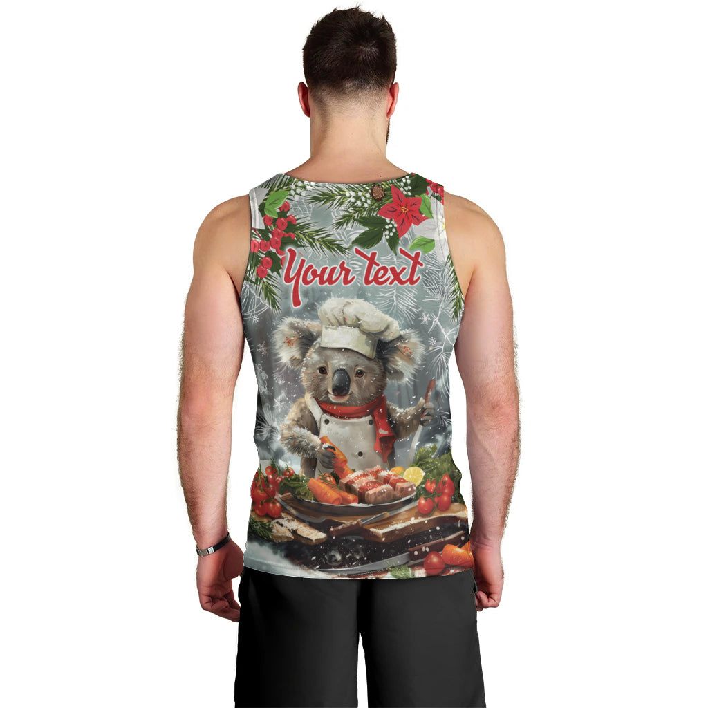 Personalised Koala Chef Christmas in July Men Tank Top - Vibe Hoodie Shop