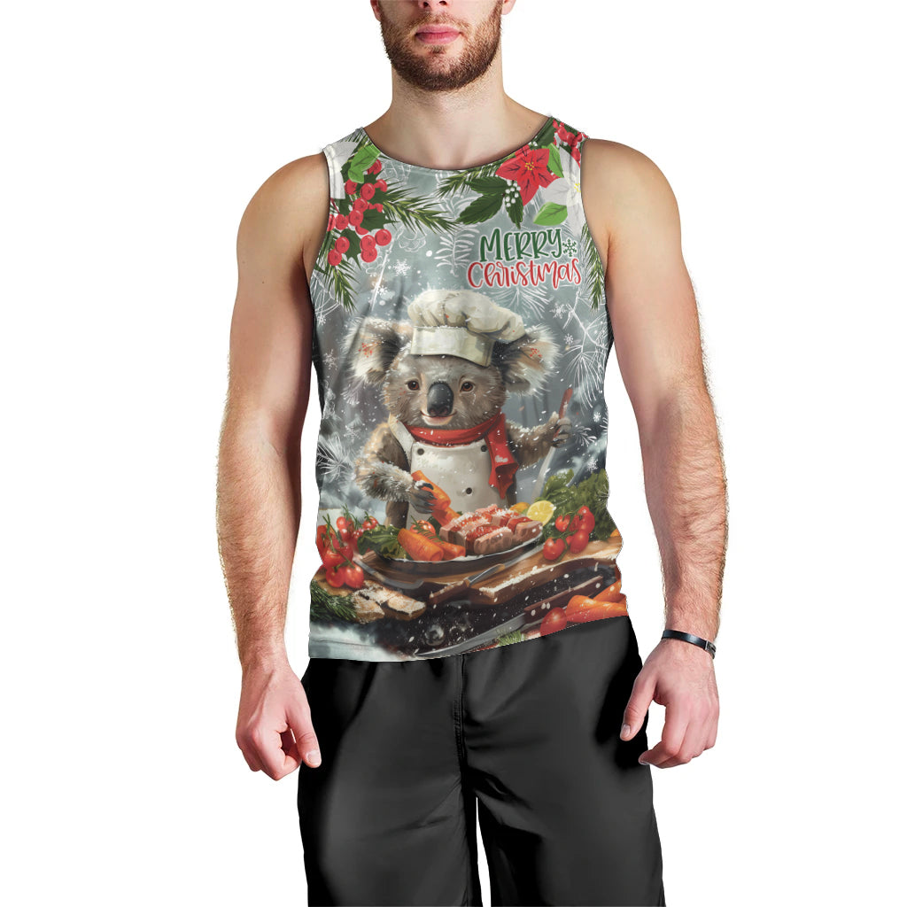 Personalised Koala Chef Christmas in July Men Tank Top - Vibe Hoodie Shop