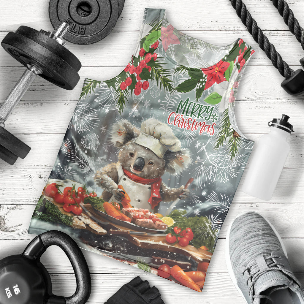 Personalised Koala Chef Christmas in July Men Tank Top - Vibe Hoodie Shop