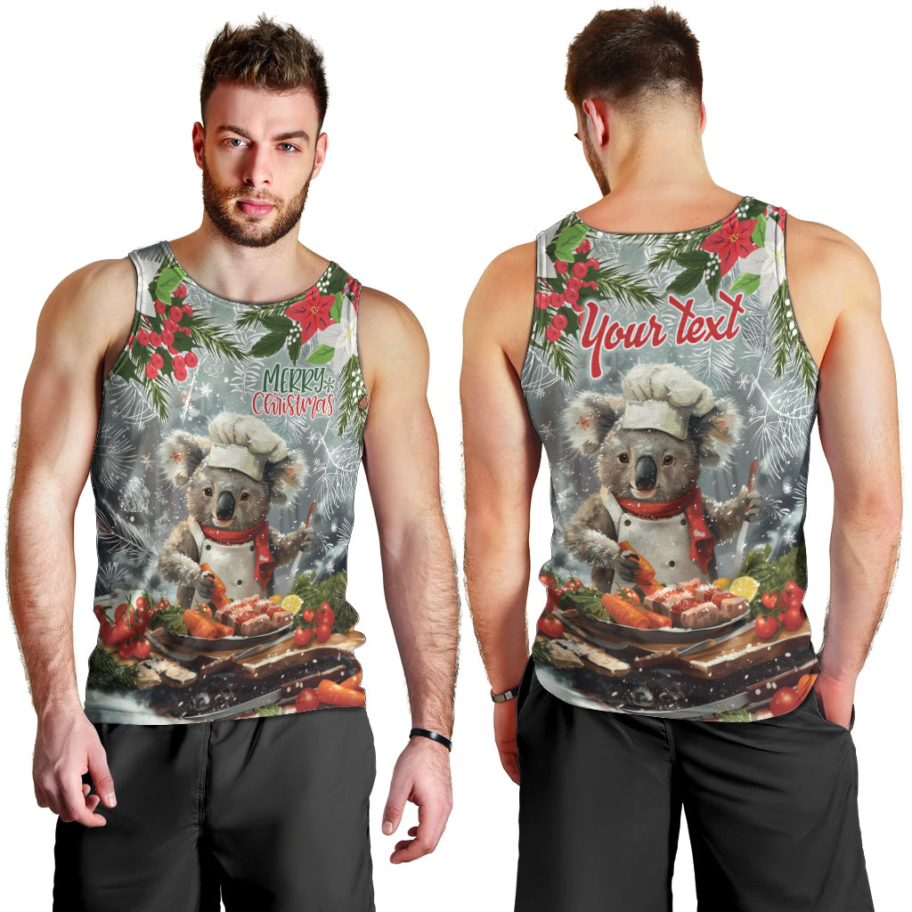 Personalised Koala Chef Christmas in July Men Tank Top - Vibe Hoodie Shop