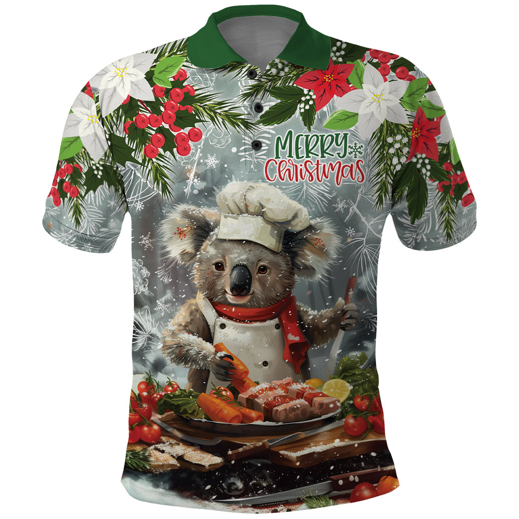 Personalised Koala Chef Christmas in July Polo Shirt LT9 - Vibe Hoodie Shop