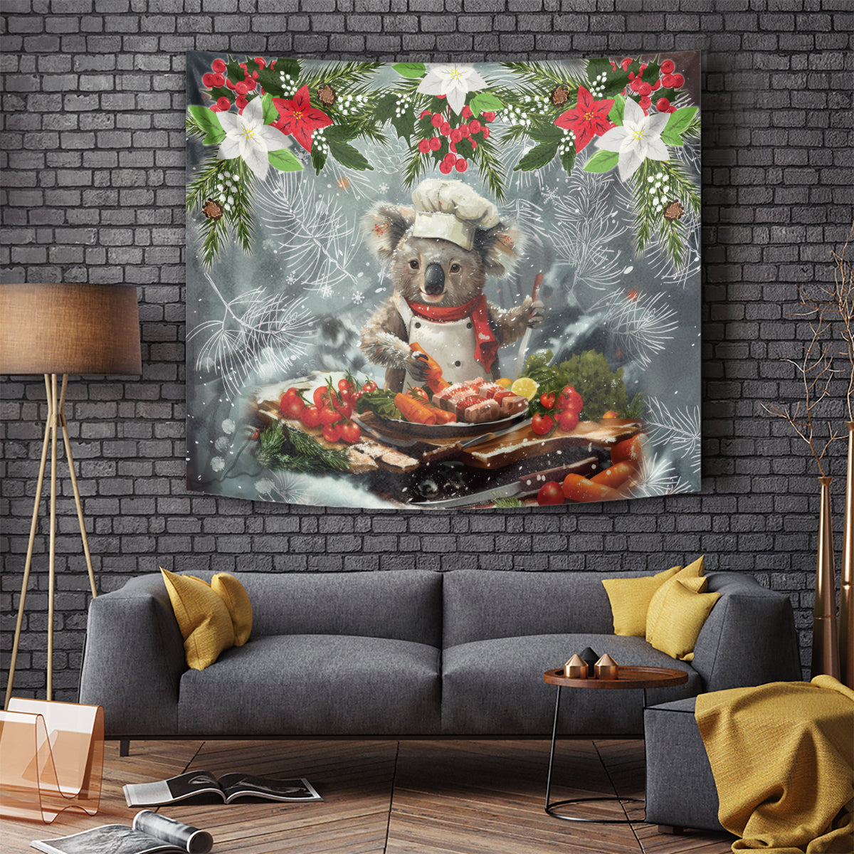 Koala Chef Christmas in July Tapestry - Vibe Hoodie Shop