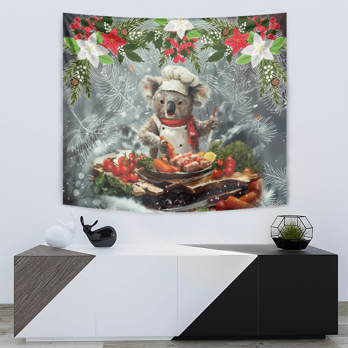 Koala Chef Christmas in July Tapestry - Vibe Hoodie Shop