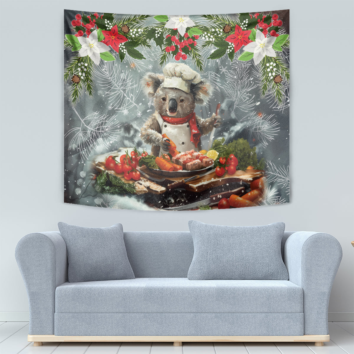 Koala Chef Christmas in July Tapestry - Vibe Hoodie Shop