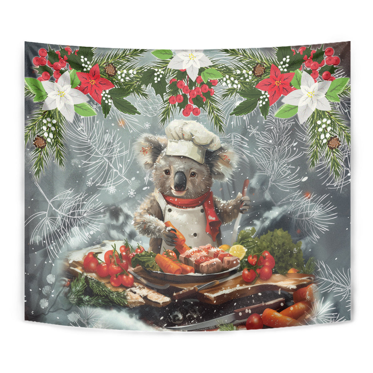 Koala Chef Christmas in July Tapestry - Vibe Hoodie Shop