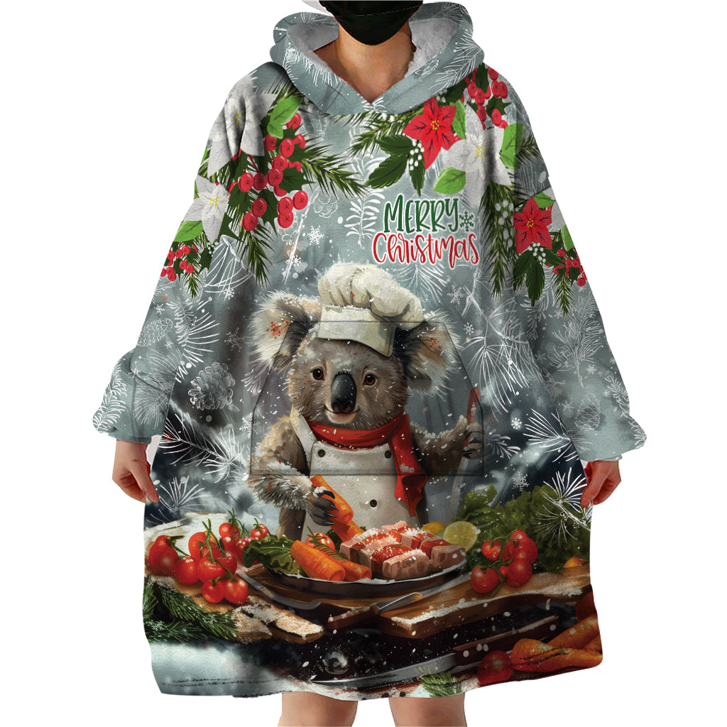 Personalised Koala Chef Christmas in July Wearable Blanket Hoodie - Vibe Hoodie Shop