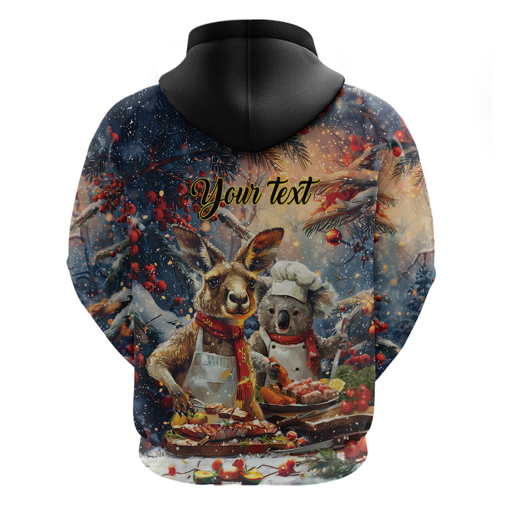 Personalised Aussie Christmas Kangaroo and Koala Hoodie LT9 - Vibe Hoodie Shop