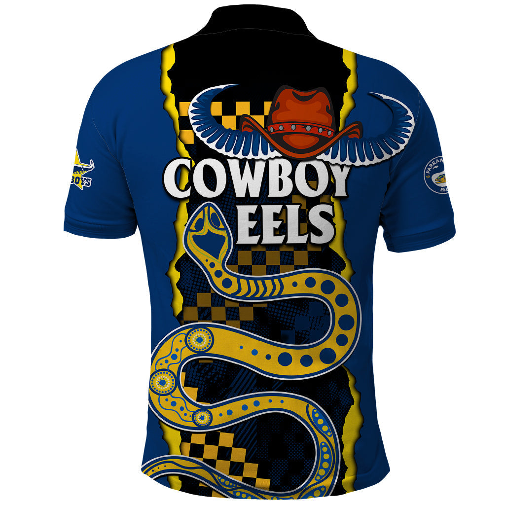 NRL Combine Cowboys and Parra Eels Polo Shirt Sporty Style LT9 - Vibe Hoodie Shop