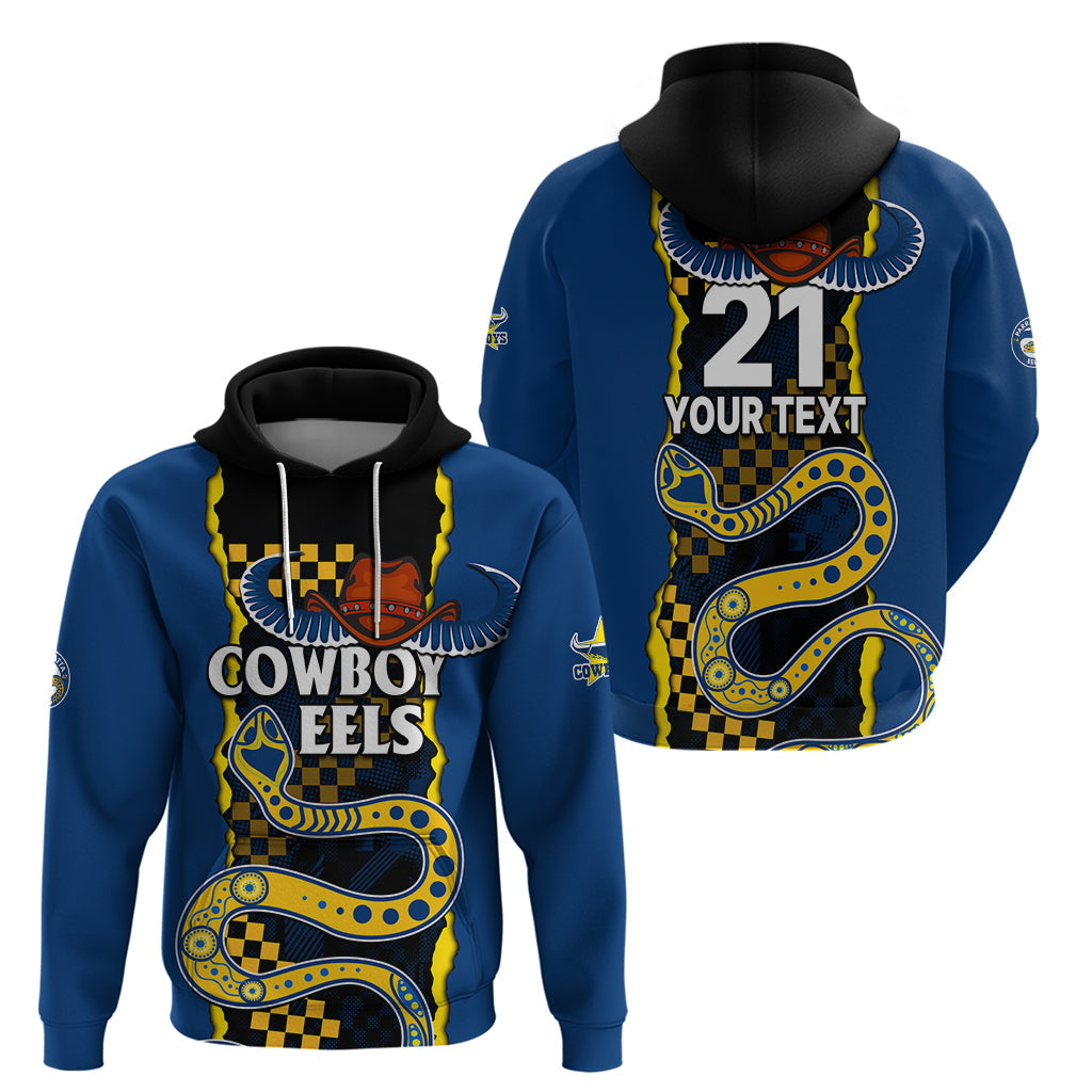 (Custom Text And Number) NRL Combine Cowboys and Parra Eels Hoodie Sporty Style LT9 - Vibe Hoodie Shop