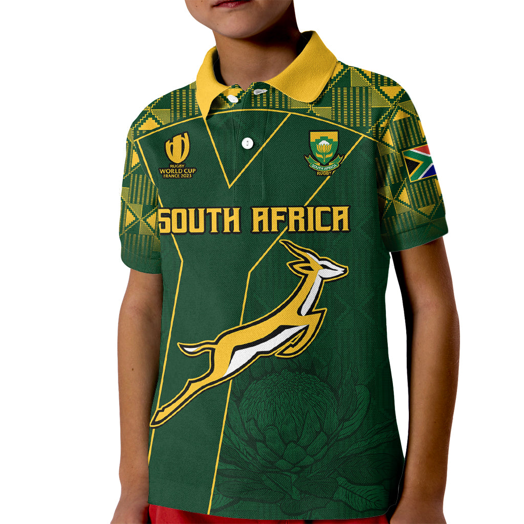 Springboks Rugby Kid Polo Shirt South Africa Go Champions World Cup 2023 - Vibe Hoodie Shop