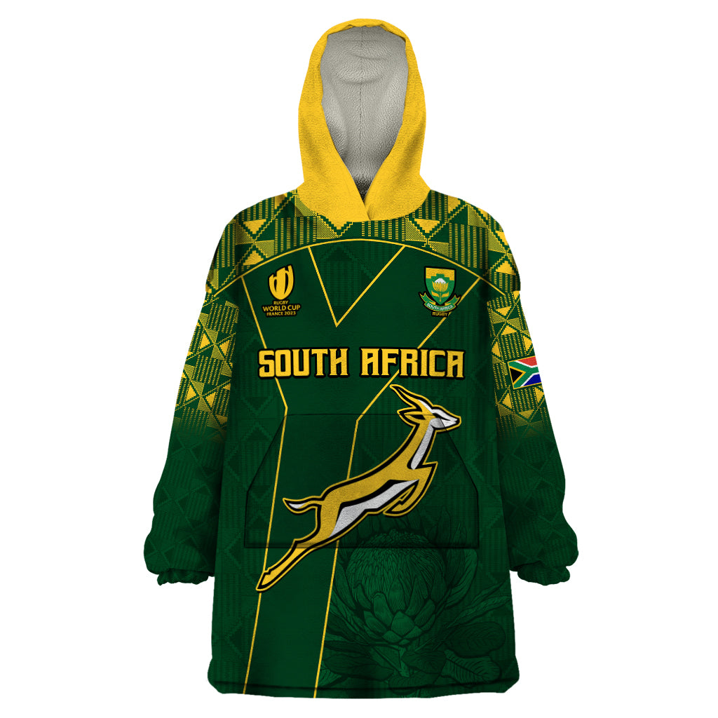 Springboks Rugby Wearable Blanket Hoodie South Africa Go Champions World Cup 2023 - Vibe Hoodie Shop