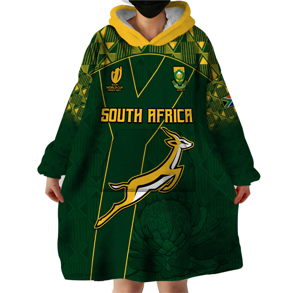 Springboks Rugby Wearable Blanket Hoodie South Africa Go Champions World Cup 2023 - Vibe Hoodie Shop