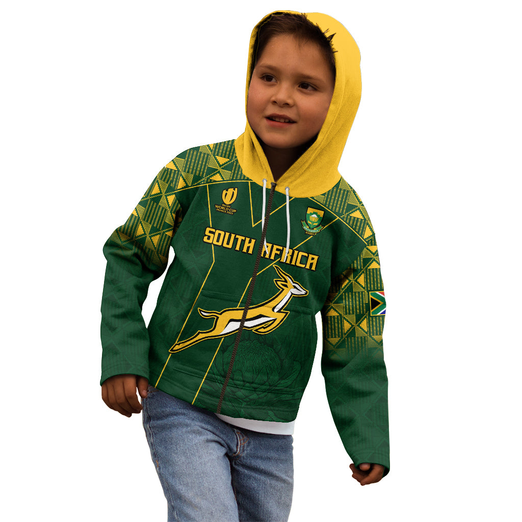 Custom Springboks Rugby Kid Hoodie South Africa Go Champions World Cup 2023 - Vibe Hoodie Shop