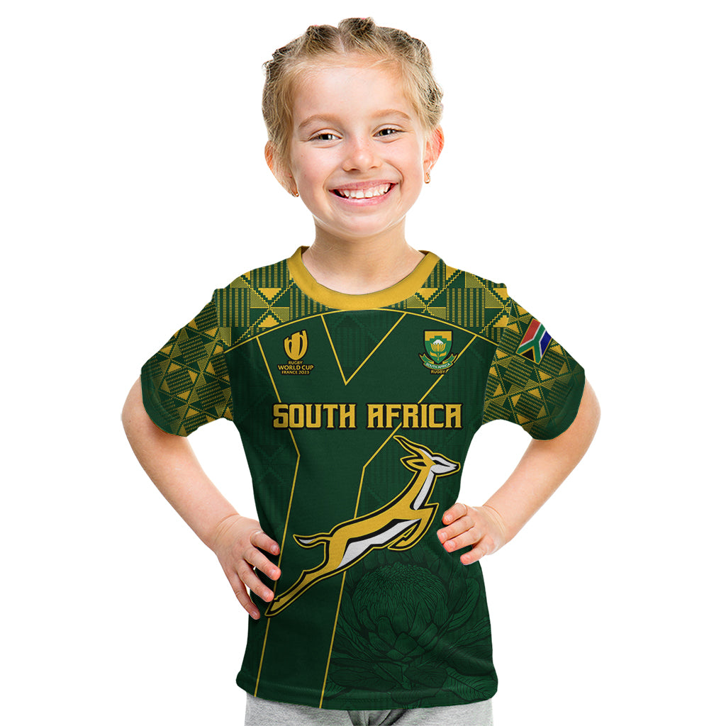 Custom Springboks Rugby Kid T Shirt South Africa Go Champions World Cup 2023 - Vibe Hoodie Shop