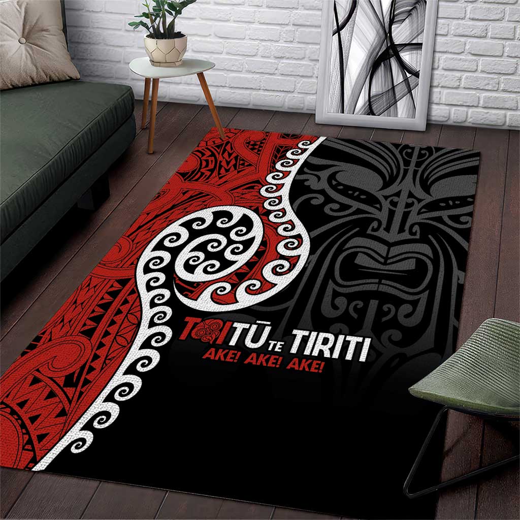 Honour The Treaty New Zealand Area Rug Toitu Te Tiriti Ake!Ake!Ake! - Vibe Hoodie Shop