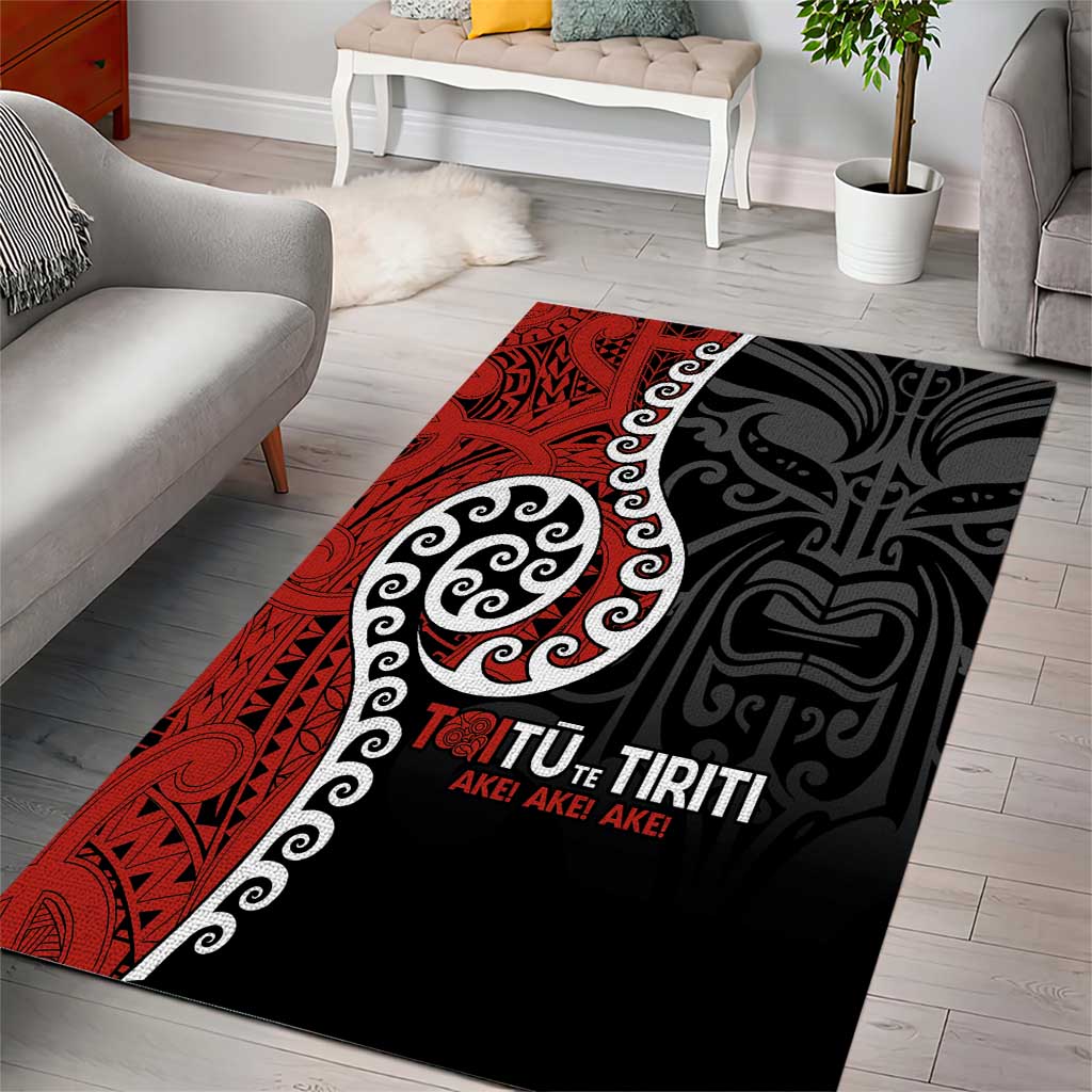 Honour The Treaty New Zealand Area Rug Toitu Te Tiriti Ake!Ake!Ake! - Vibe Hoodie Shop