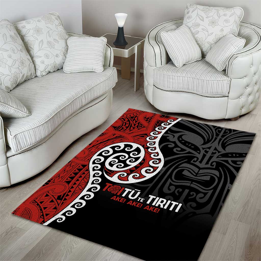 Honour The Treaty New Zealand Area Rug Toitu Te Tiriti Ake!Ake!Ake! - Vibe Hoodie Shop