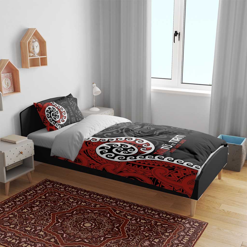 Honour The Treaty New Zealand Bedding Set Toitu Te Tiriti Ake!Ake!Ake! - Vibe Hoodie Shop