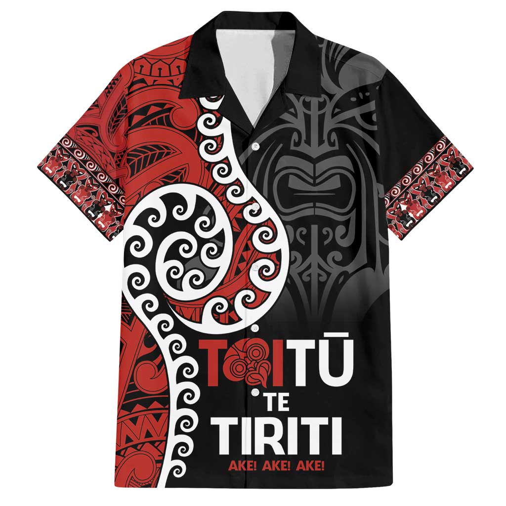 Honour The Treaty New Zealand Family Matching Long Sleeve Bodycon Dress and Hawaiian Shirt Toitu Te Tiriti Ake!Ake!Ake!