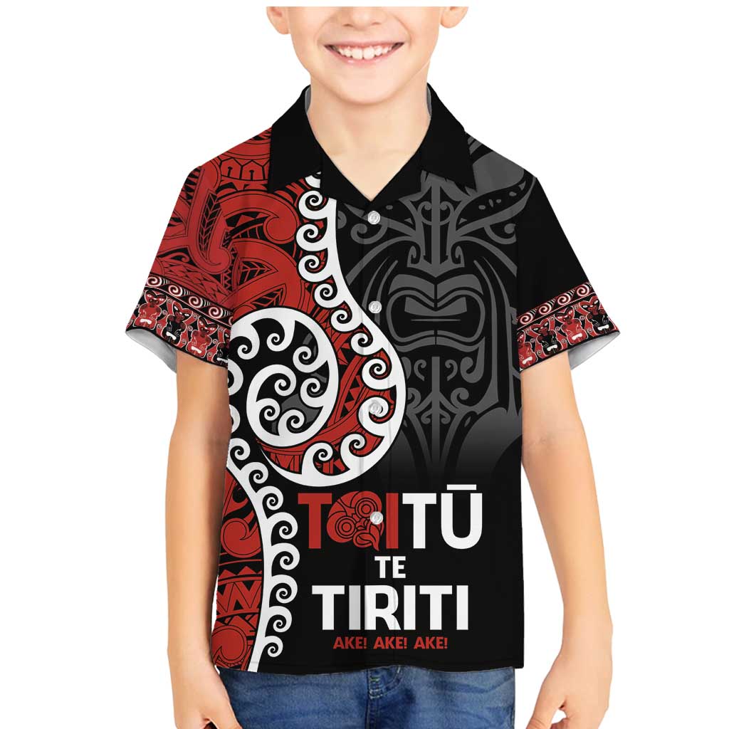 Honour The Treaty New Zealand Family Matching Mermaid Dress and Hawaiian Shirt Toitu Te Tiriti Ake!Ake!Ake!