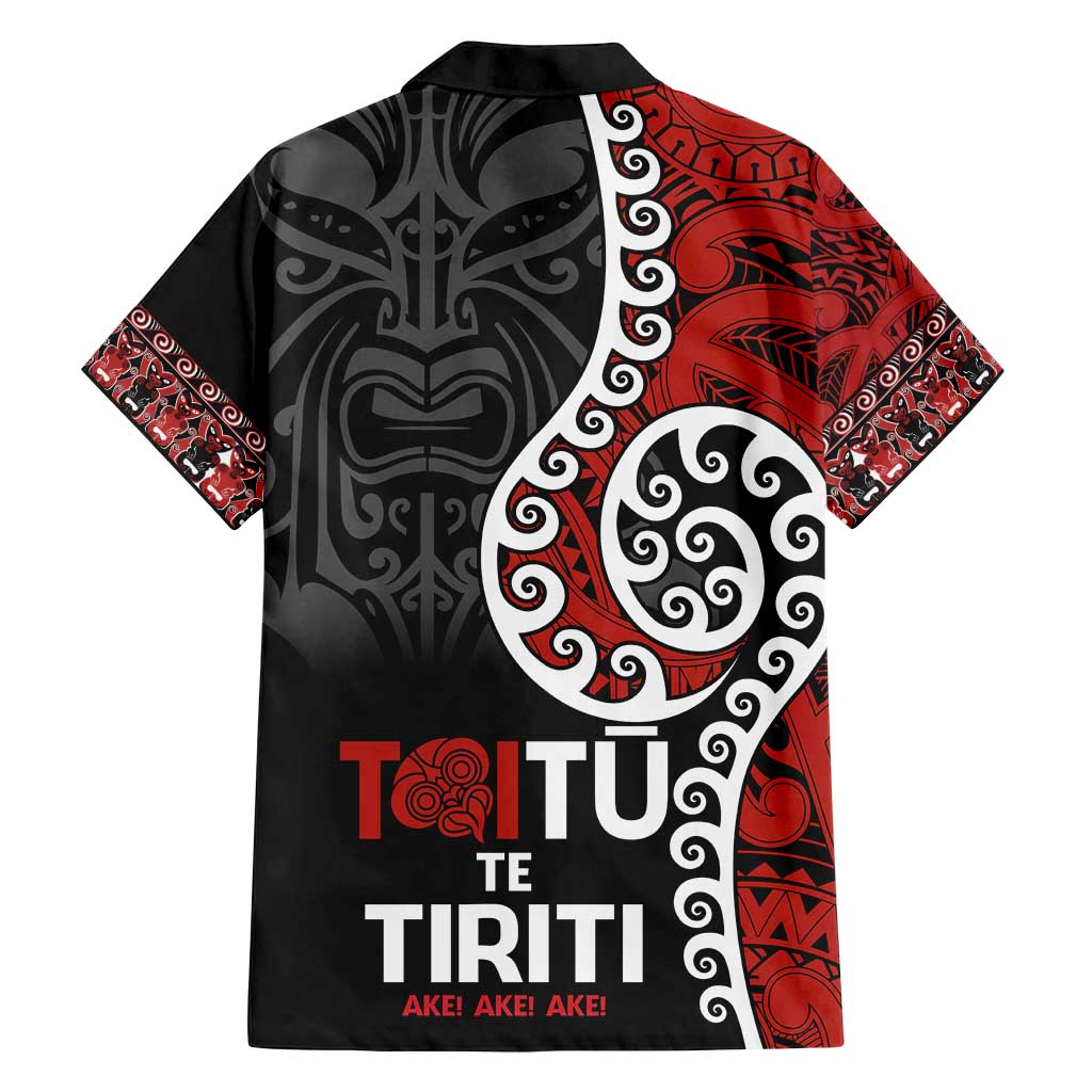 Honour The Treaty New Zealand Family Matching Off Shoulder Maxi Dress and Hawaiian Shirt Toitu Te Tiriti Ake!Ake!Ake!