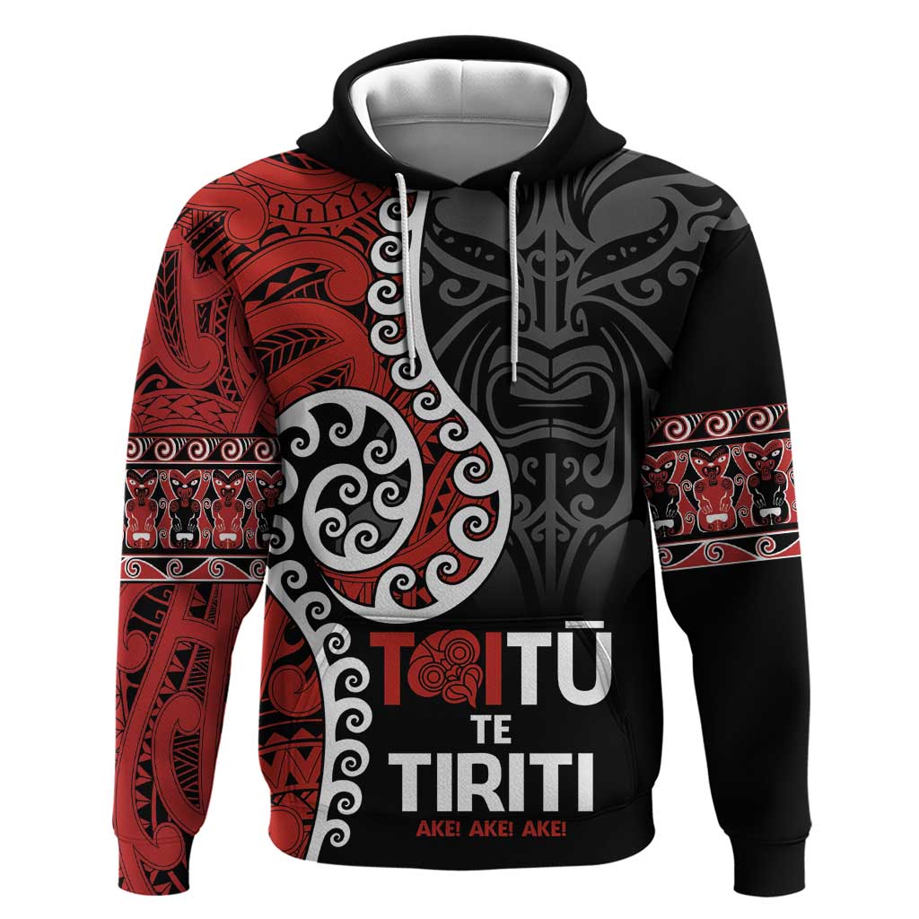 Honour The Treaty New Zealand Hoodie Toitu Te Tiriti Ake!Ake!Ake! LT9 - Vibe Hoodie Shop