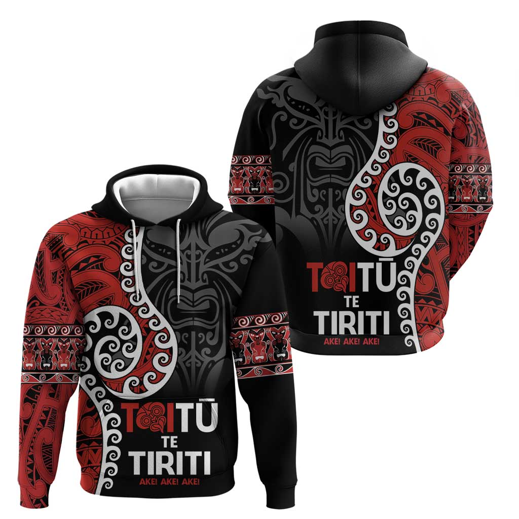 Honour The Treaty New Zealand Hoodie Toitu Te Tiriti Ake!Ake!Ake! LT9 - Vibe Hoodie Shop