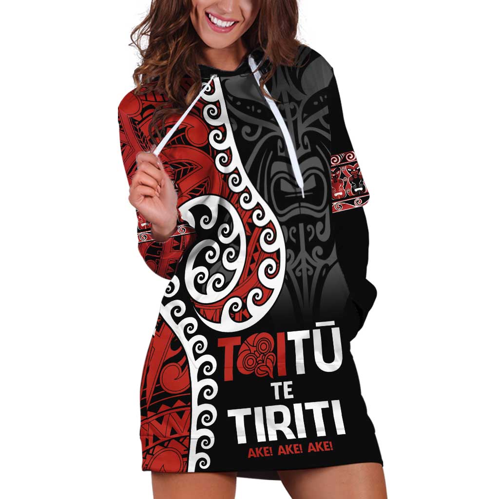 Honour The Treaty New Zealand Hoodie Dress Toitu Te Tiriti Ake!Ake!Ake! - Vibe Hoodie Shop