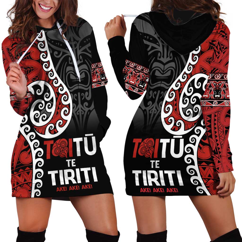 Honour The Treaty New Zealand Hoodie Dress Toitu Te Tiriti Ake!Ake!Ake! - Vibe Hoodie Shop