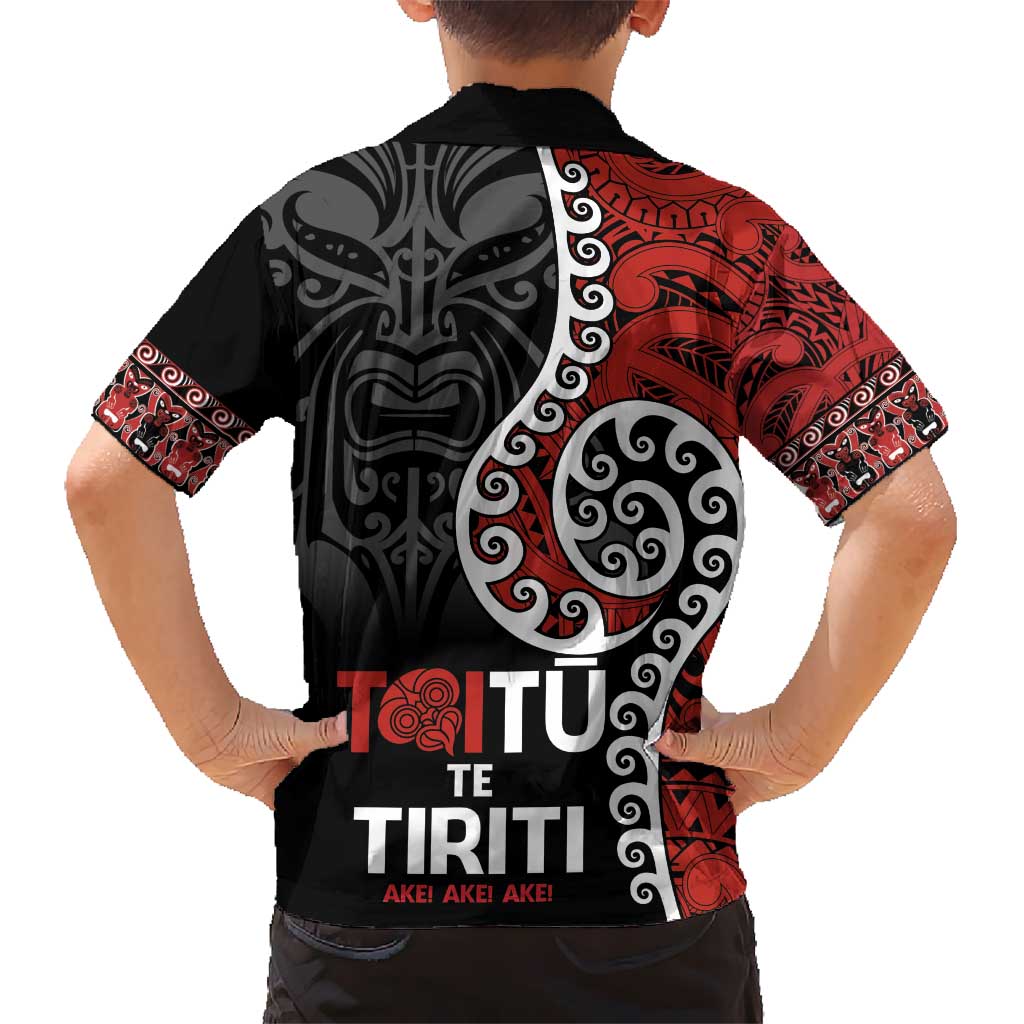 Honour The Treaty New Zealand Kid Hawaiian Shirt Toitu Te Tiriti Ake!Ake!Ake!