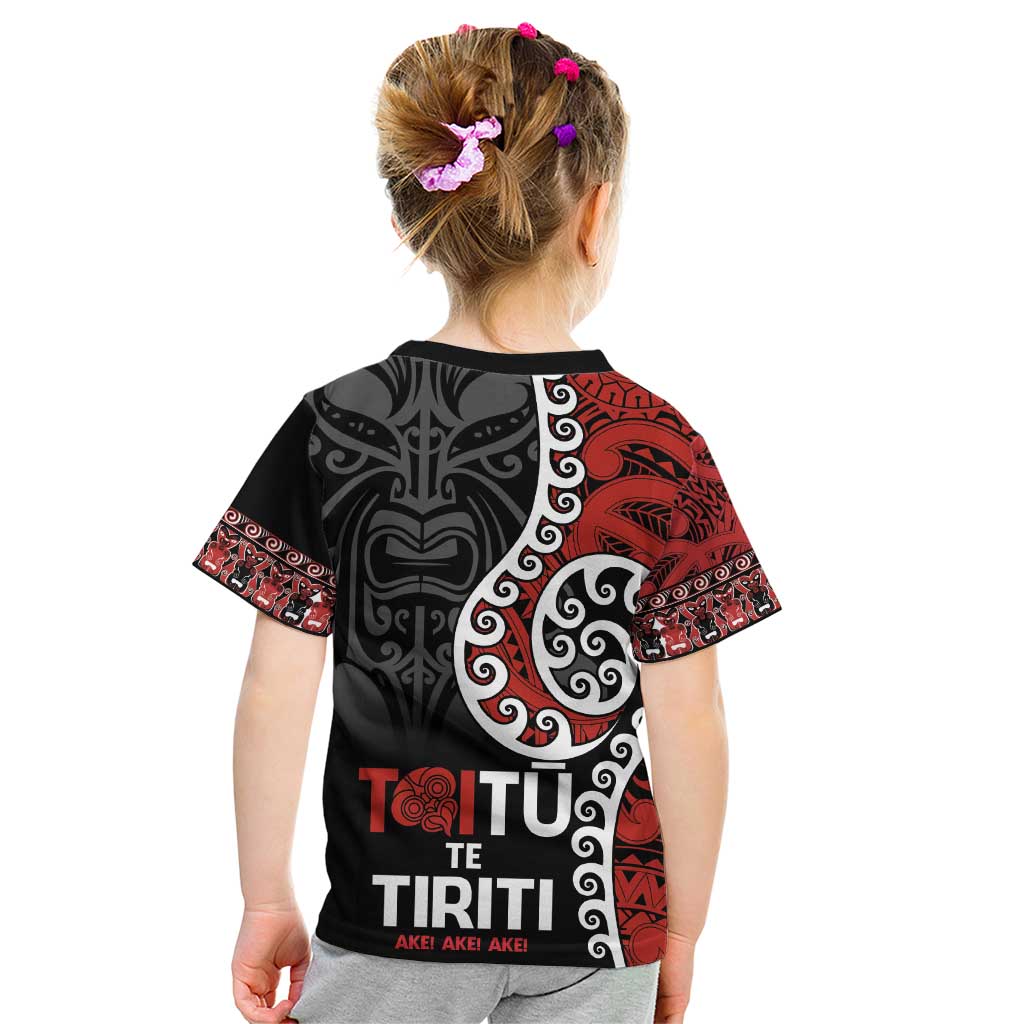 Honour The Treaty New Zealand Kid T Shirt Toitu Te Tiriti Ake!Ake!Ake! - Vibe Hoodie Shop