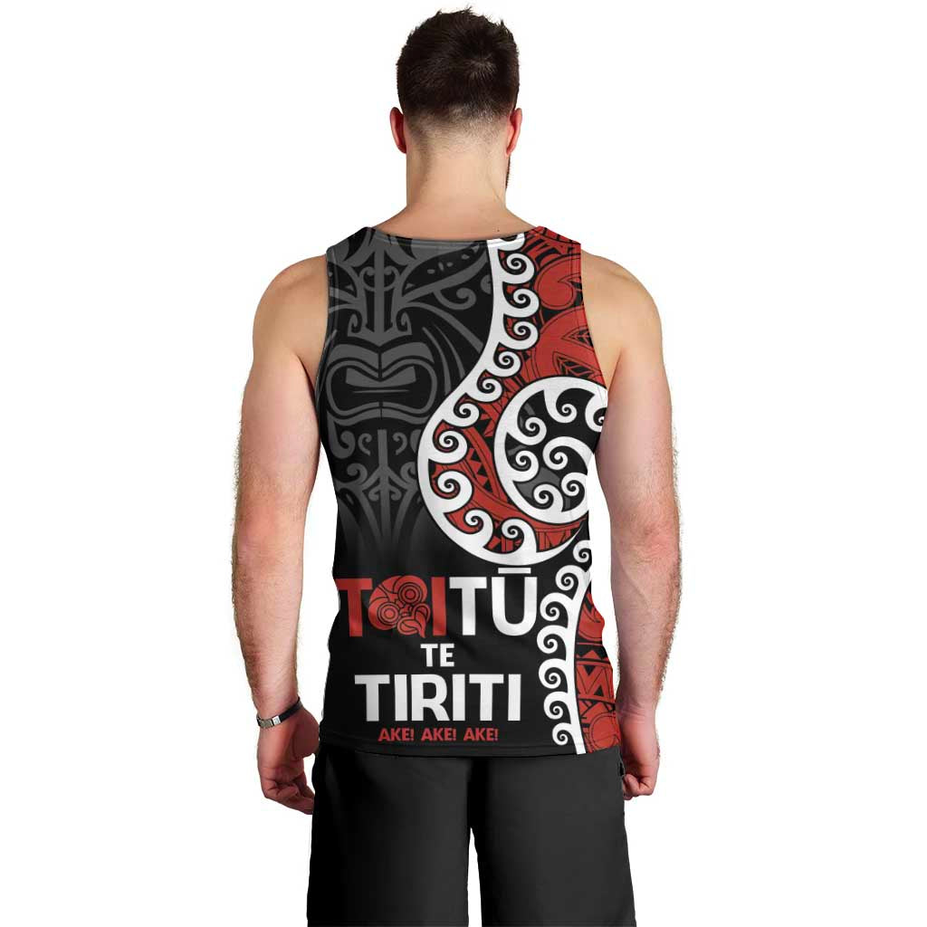 Honour The Treaty New Zealand Men Tank Top Toitu Te Tiriti Ake!Ake!Ake! - Vibe Hoodie Shop