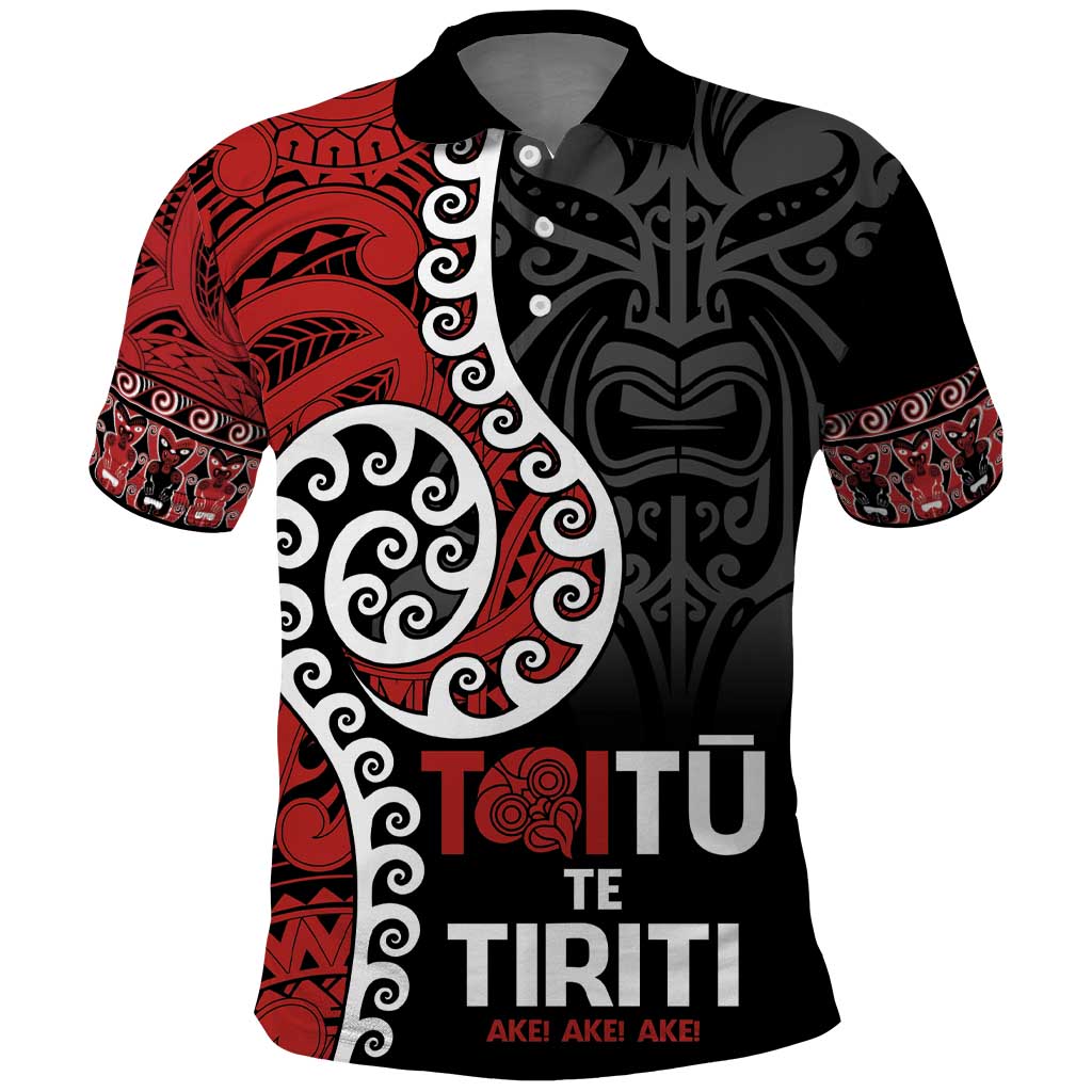 Honour The Treaty New Zealand Polo Shirt Toitu Te Tiriti Ake!Ake!Ake! LT9 - Vibe Hoodie Shop