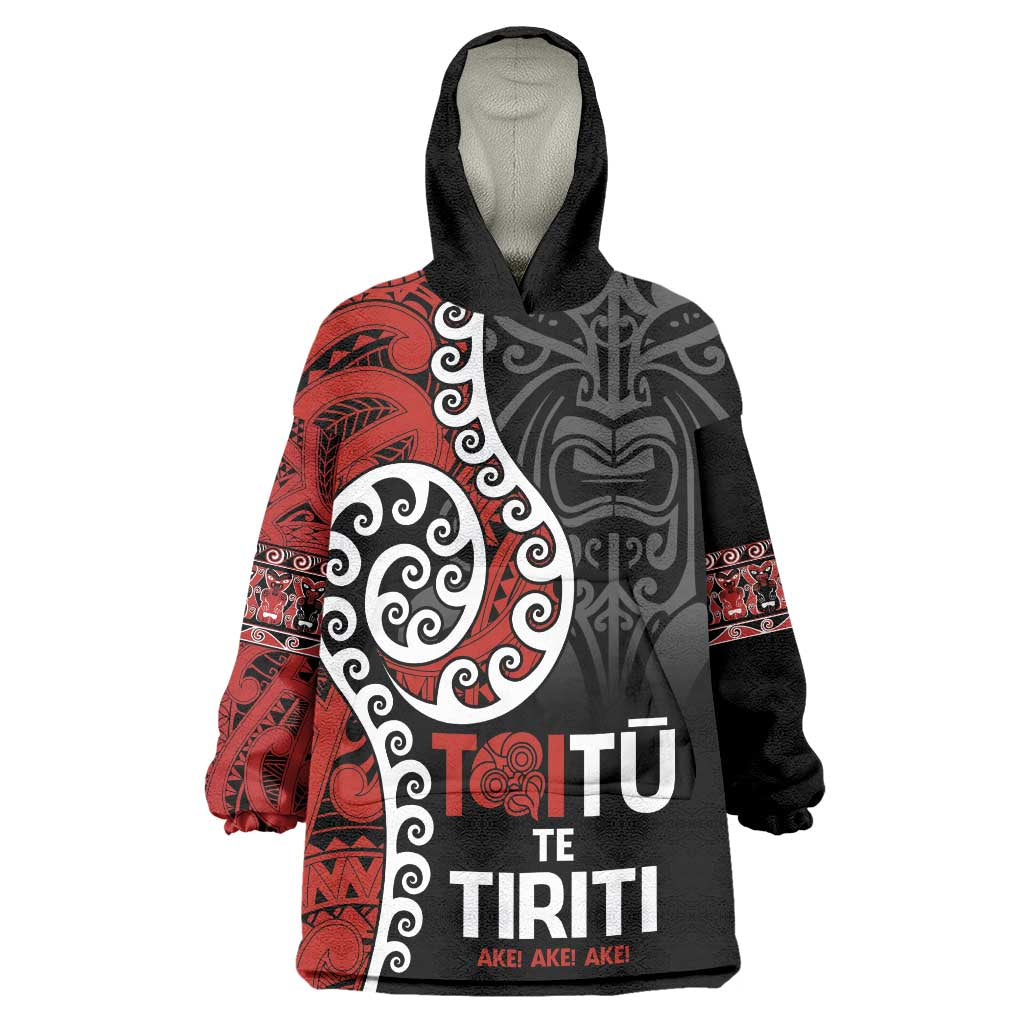 Honour The Treaty New Zealand Wearable Blanket Hoodie Toitu Te Tiriti Ake!Ake!Ake! - Vibe Hoodie Shop