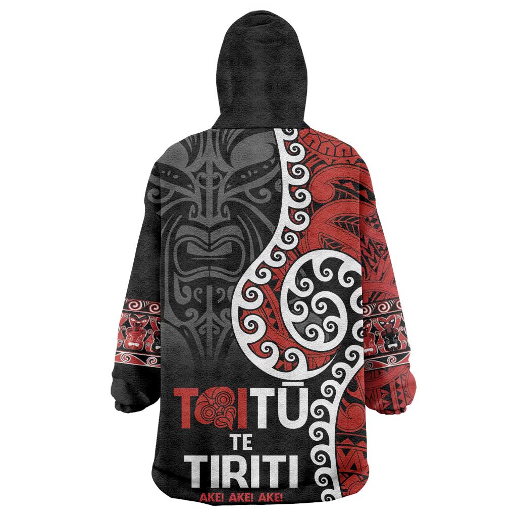 Honour The Treaty New Zealand Wearable Blanket Hoodie Toitu Te Tiriti Ake!Ake!Ake! - Vibe Hoodie Shop