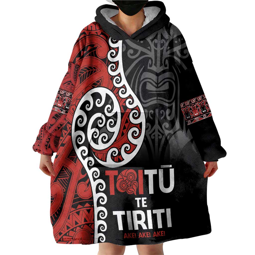 Honour The Treaty New Zealand Wearable Blanket Hoodie Toitu Te Tiriti Ake!Ake!Ake! - Vibe Hoodie Shop