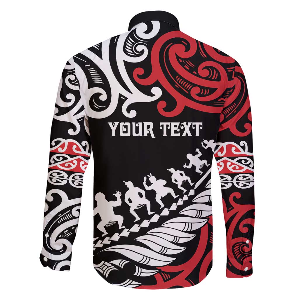 Honour The Treaty New Zealand Personalised Family Matching Long Sleeve Bodycon Dress and Hawaiian Shirt Toitu Te Tiriti Half Fern with Haka dance