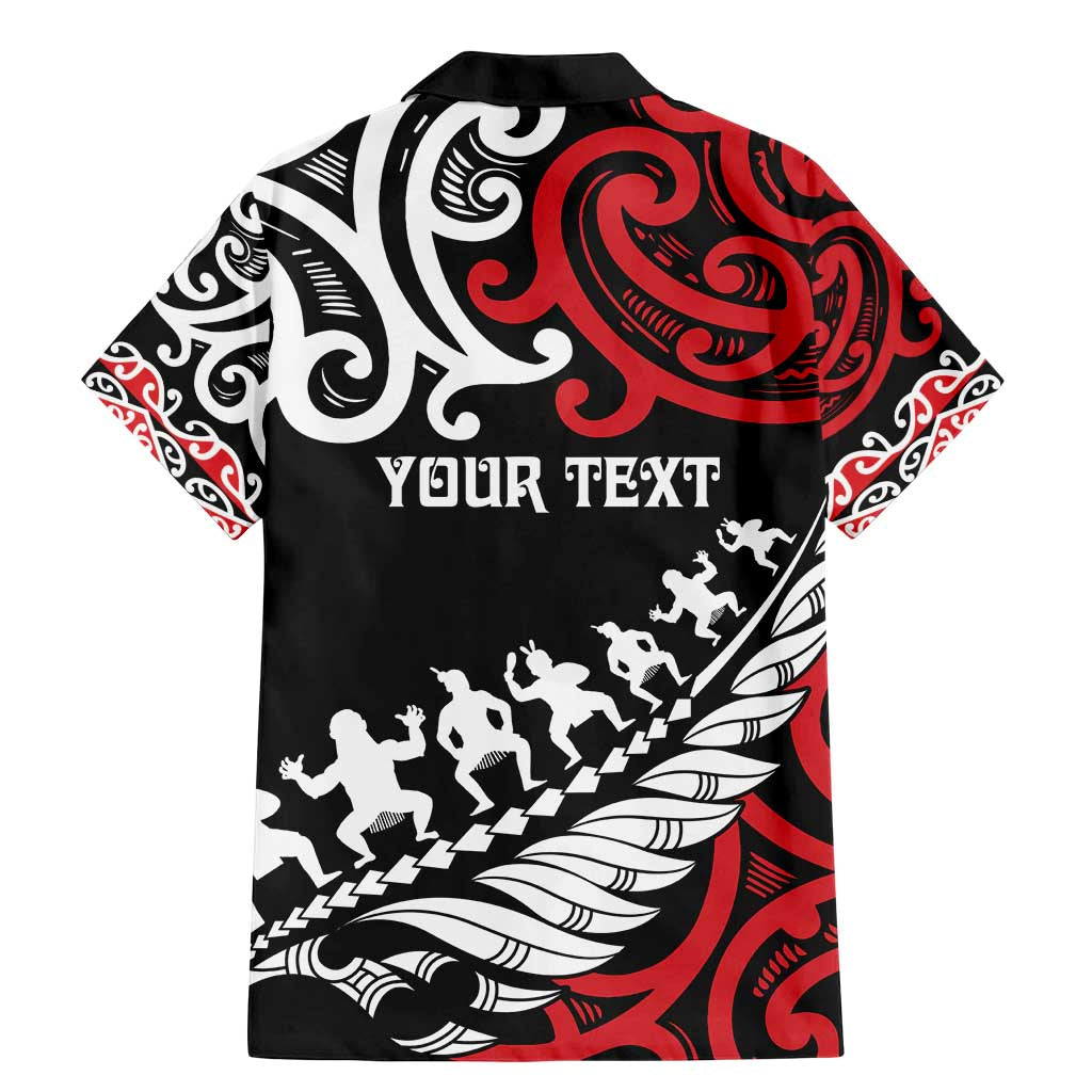 Honour The Treaty New Zealand Personalised Family Matching Mermaid Dress and Hawaiian Shirt Toitu Te Tiriti Half Fern with Haka dance