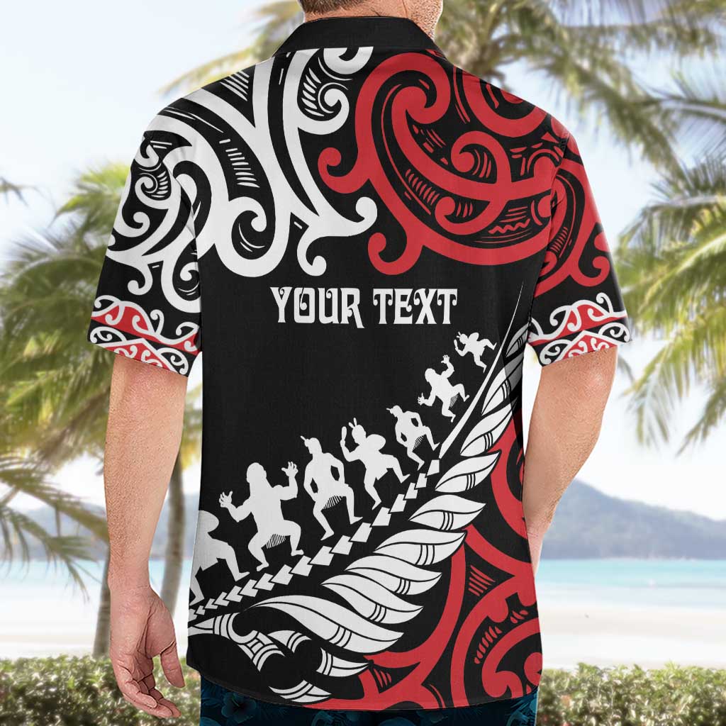 Honour The Treaty New Zealand Personalised Hawaiian Shirt Toitu Te Tiriti Half Fern with Haka dance - Vibe Hoodie Shop