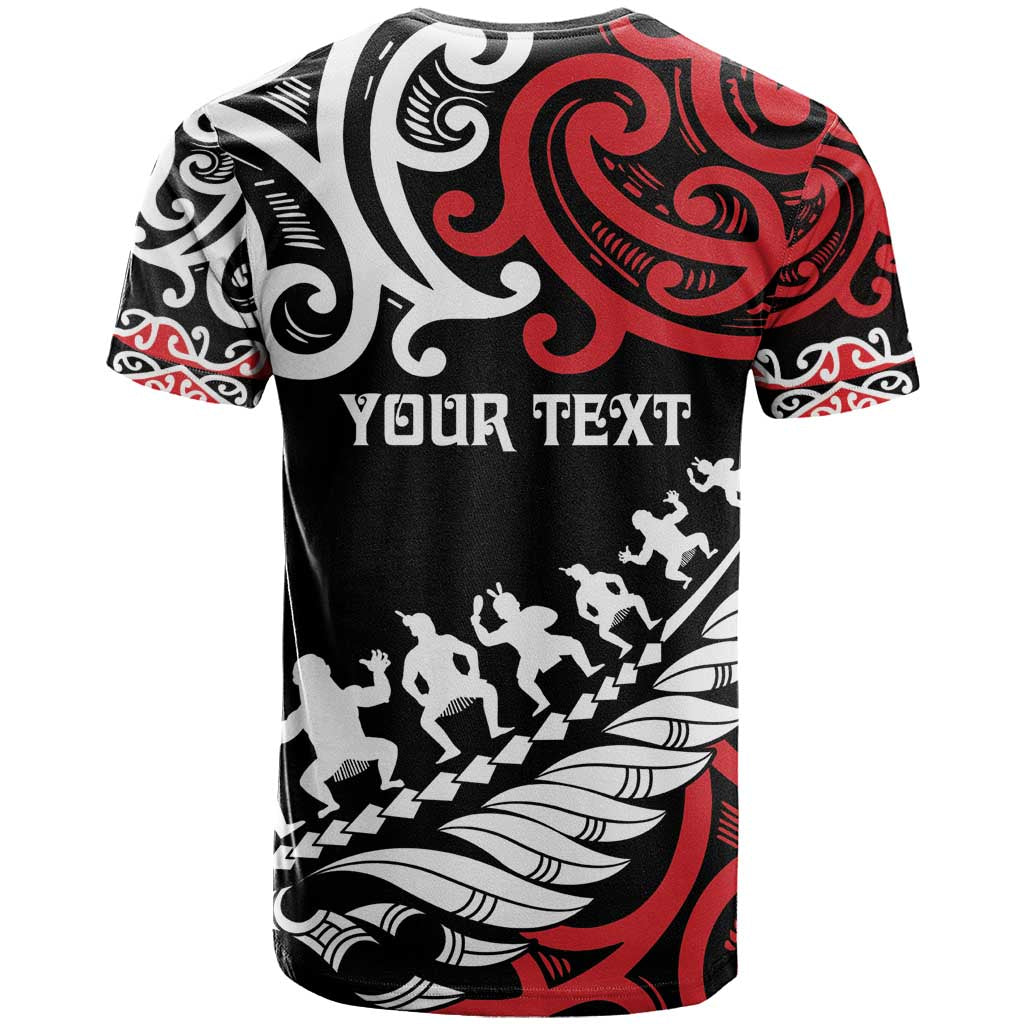 Honour The Treaty New Zealand Personalised T Shirt Toitu Te Tiriti Half Fern with Haka dance LT9 - Vibe Hoodie Shop