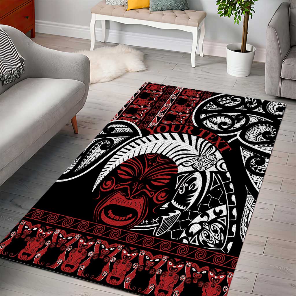 Honour The Treaty New Zealand Personalised Area Rug Toitu Te Tiriti Indigenous Maori Face - Vibe Hoodie Shop