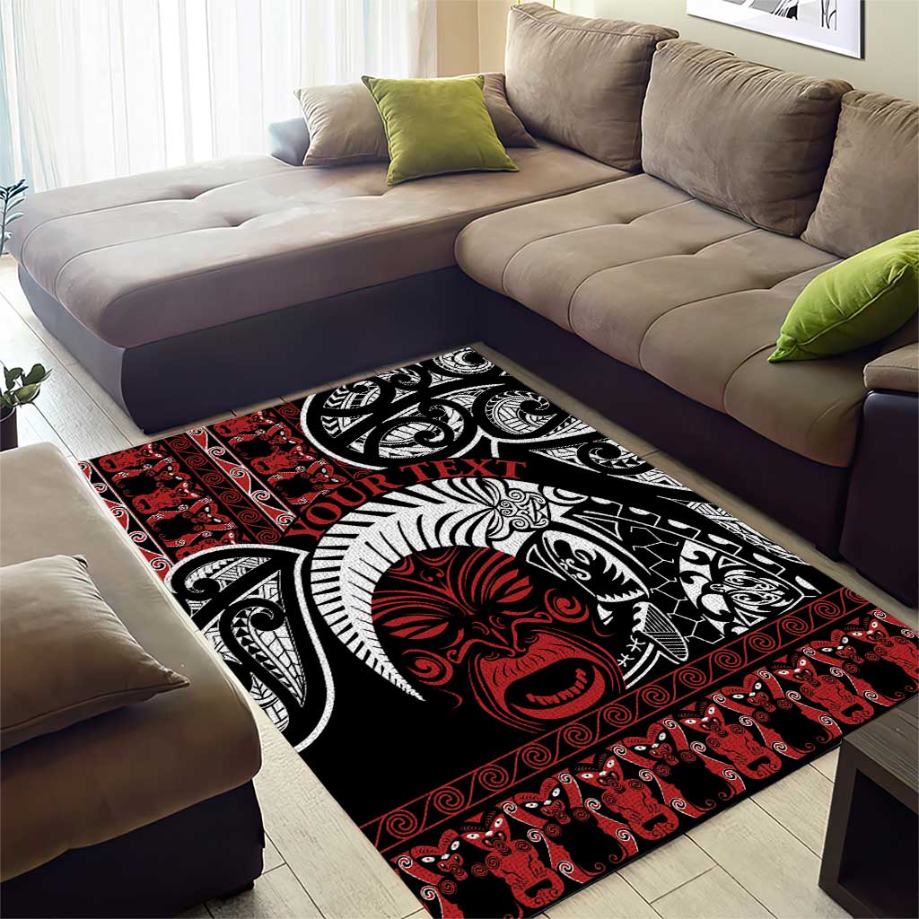 Honour The Treaty New Zealand Personalised Area Rug Toitu Te Tiriti Indigenous Maori Face - Vibe Hoodie Shop