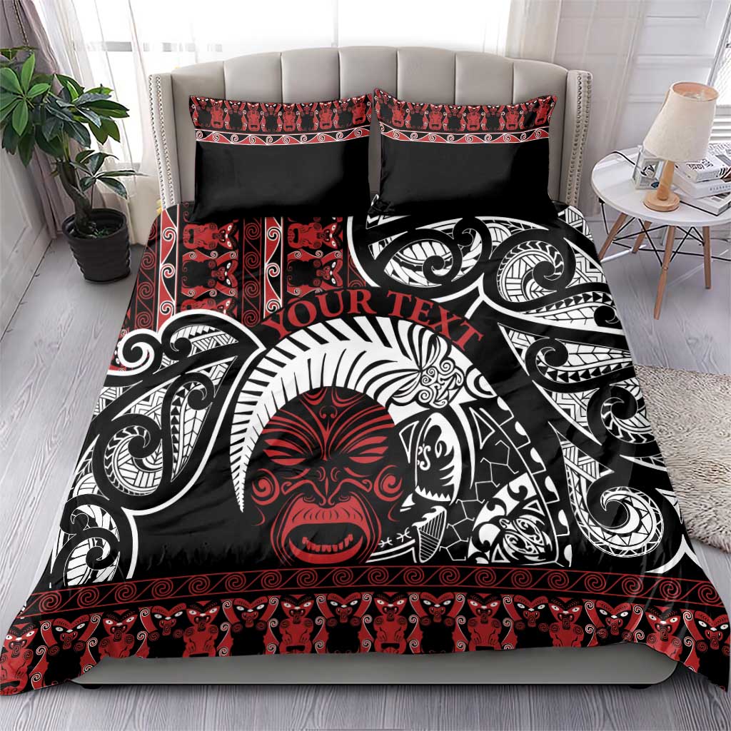 Honour The Treaty New Zealand Personalised Bedding Set Toitu Te Tiriti Indigenous Maori Face - Vibe Hoodie Shop