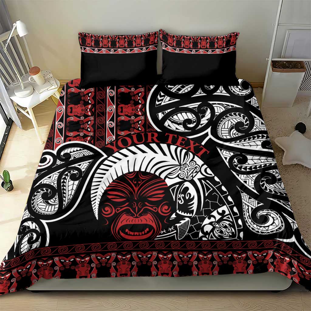 Honour The Treaty New Zealand Personalised Bedding Set Toitu Te Tiriti Indigenous Maori Face - Vibe Hoodie Shop