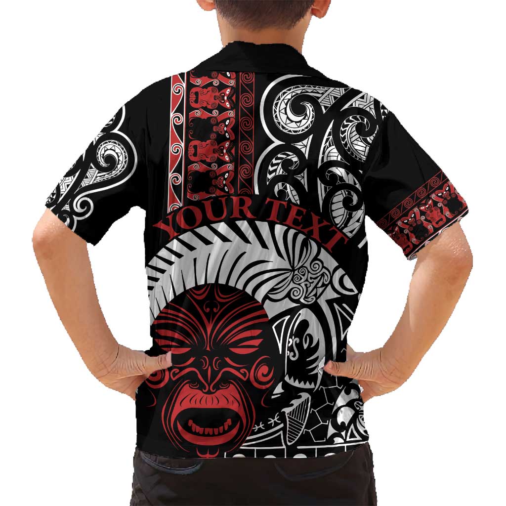 Honour The Treaty New Zealand Personalised Family Matching Long Sleeve Bodycon Dress and Hawaiian Shirt Toitu Te Tiriti Indigenous Maori Face