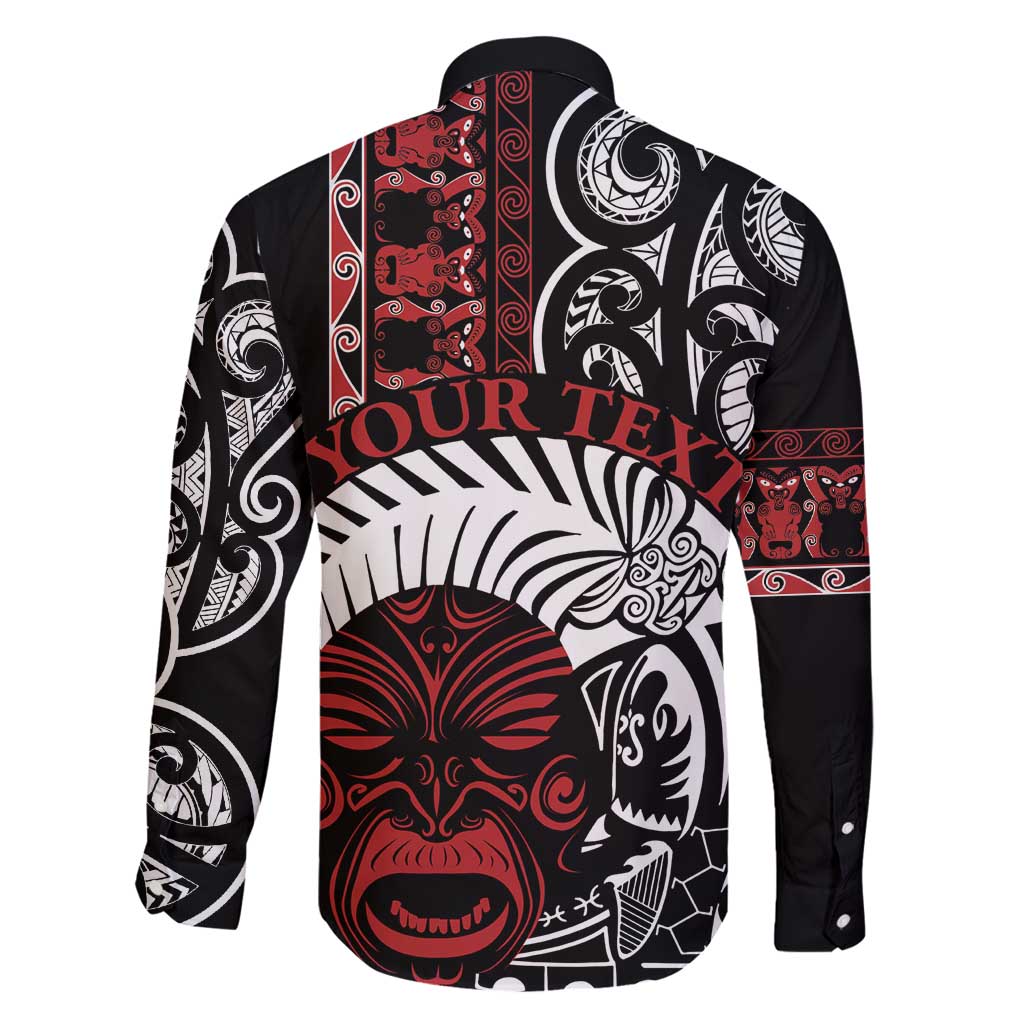 Honour The Treaty New Zealand Personalised Family Matching Long Sleeve Bodycon Dress and Hawaiian Shirt Toitu Te Tiriti Indigenous Maori Face