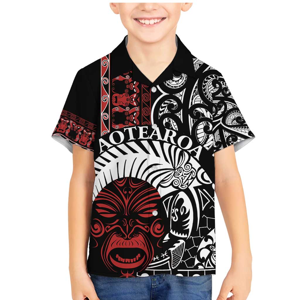 Honour The Treaty New Zealand Personalised Family Matching Mermaid Dress and Hawaiian Shirt Toitu Te Tiriti Indigenous Maori Face